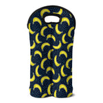 Banana Fruit Pattern Print Double Neoprene Wine Tote