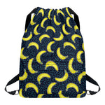 Banana Fruit Pattern Print Drawstring Backpack