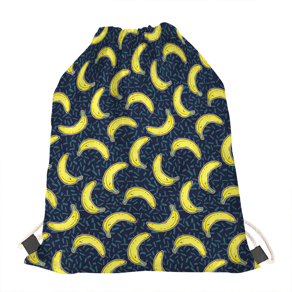Banana Fruit Pattern Print Drawstring Bag