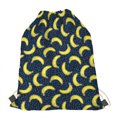 Banana Fruit Pattern Print Drawstring Bag