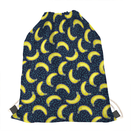 Banana Fruit Pattern Print Drawstring Bag