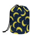 Banana Fruit Pattern Print Drawstring Makeup Bag