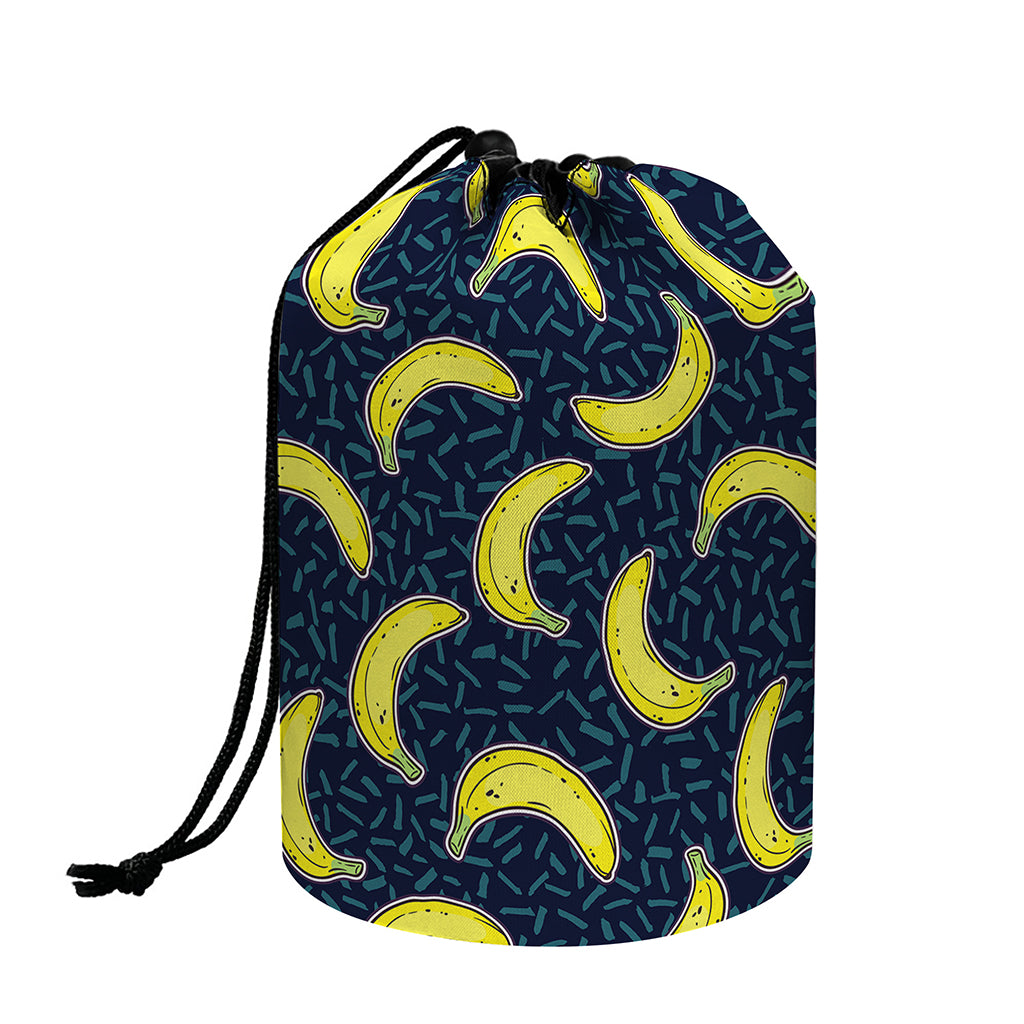 Banana Fruit Pattern Print Drawstring Makeup Bag