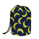 Banana Fruit Pattern Print Drawstring Makeup Bag