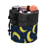 Banana Fruit Pattern Print Drawstring Makeup Bag