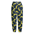 Banana Fruit Pattern Print Fleece Lined Knit Pants