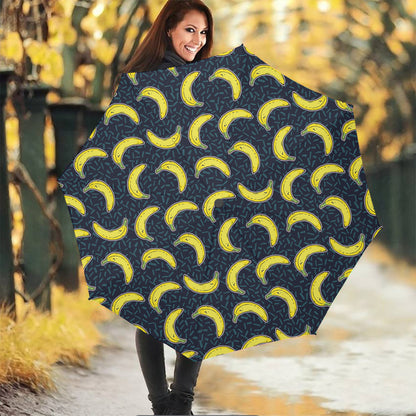 Banana Fruit Pattern Print Foldable Umbrella