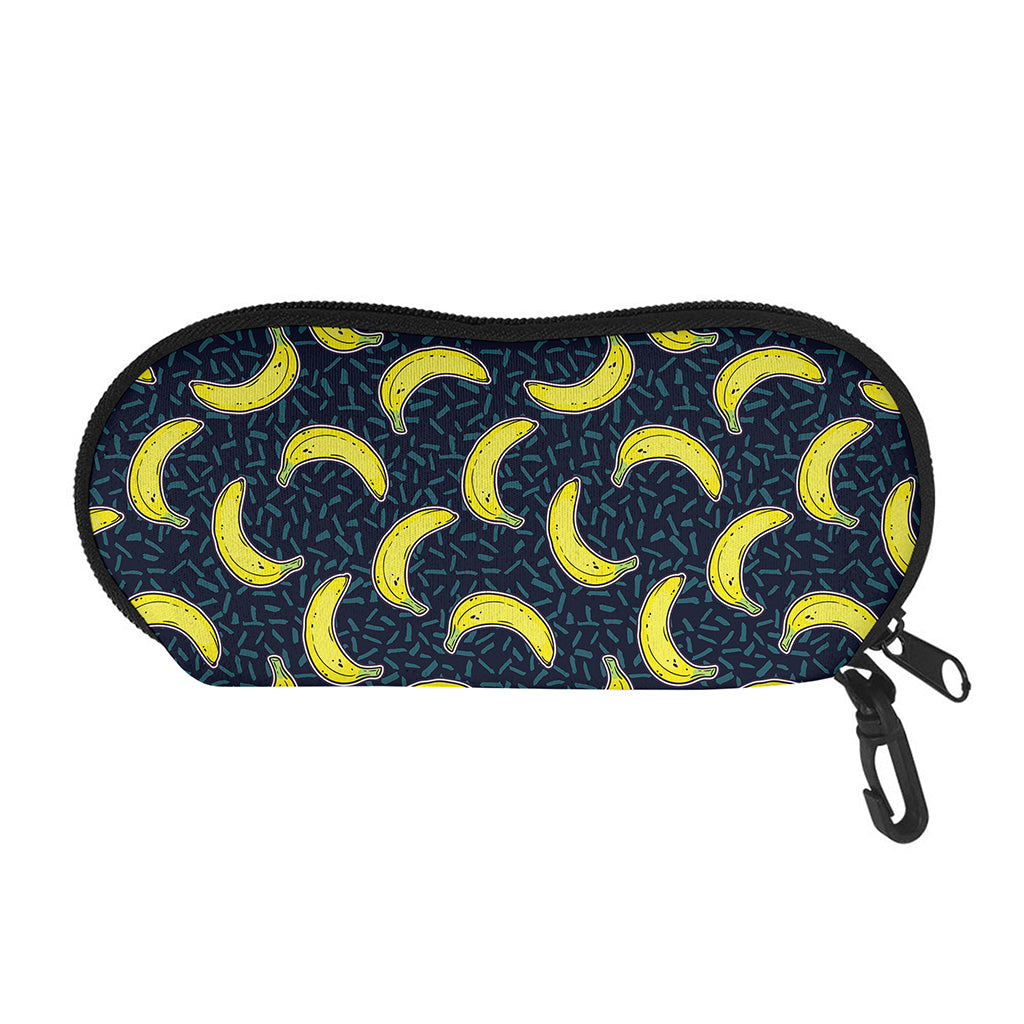 Banana Fruit Pattern Print Glasses Case