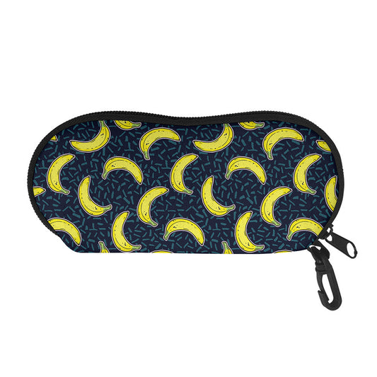 Banana Fruit Pattern Print Glasses Case