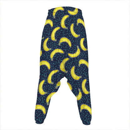 Banana Fruit Pattern Print Hammer Pants