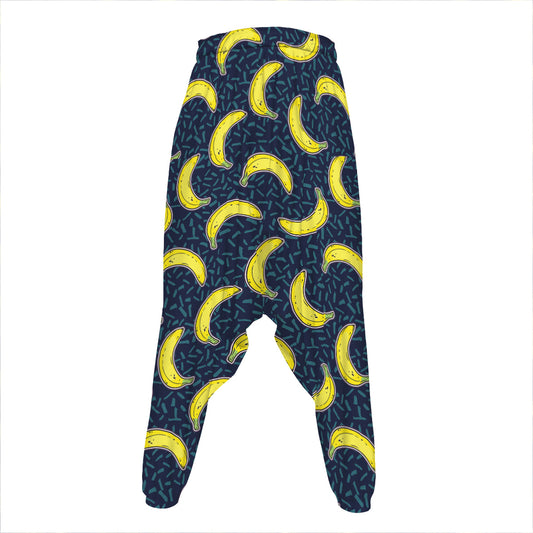 Banana Fruit Pattern Print Hammer Pants