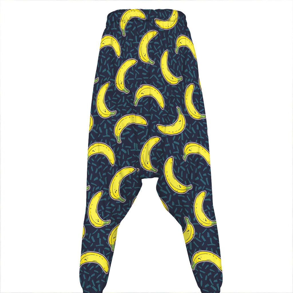 Banana Fruit Pattern Print Hammer Pants