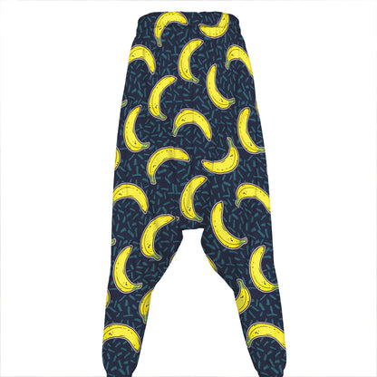 Banana Fruit Pattern Print Hammer Pants