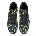 Banana Fruit Pattern Print High Top Leather Sneakers