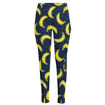 Banana Fruit Pattern Print High-Waisted Pocket Leggings