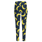 Banana Fruit Pattern Print High-Waisted Pocket Leggings