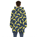 Banana Fruit Pattern Print Hoodie Blanket