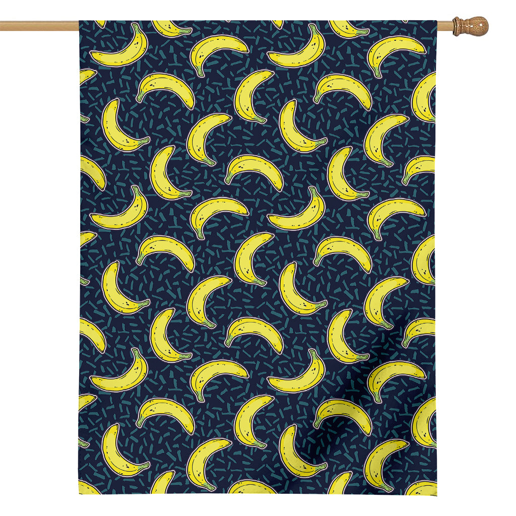 Banana Fruit Pattern Print House Flag