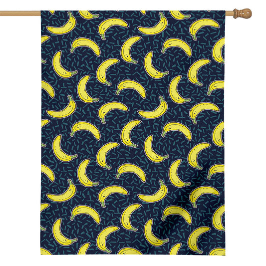 Banana Fruit Pattern Print House Flag