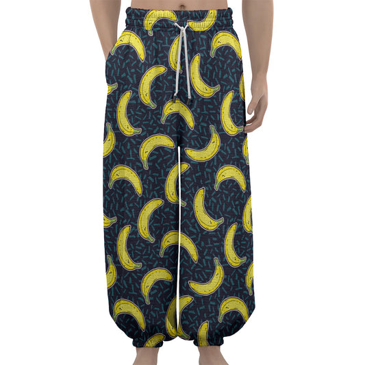 Banana Fruit Pattern Print Lantern Pants
