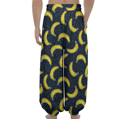 Banana Fruit Pattern Print Lantern Pants