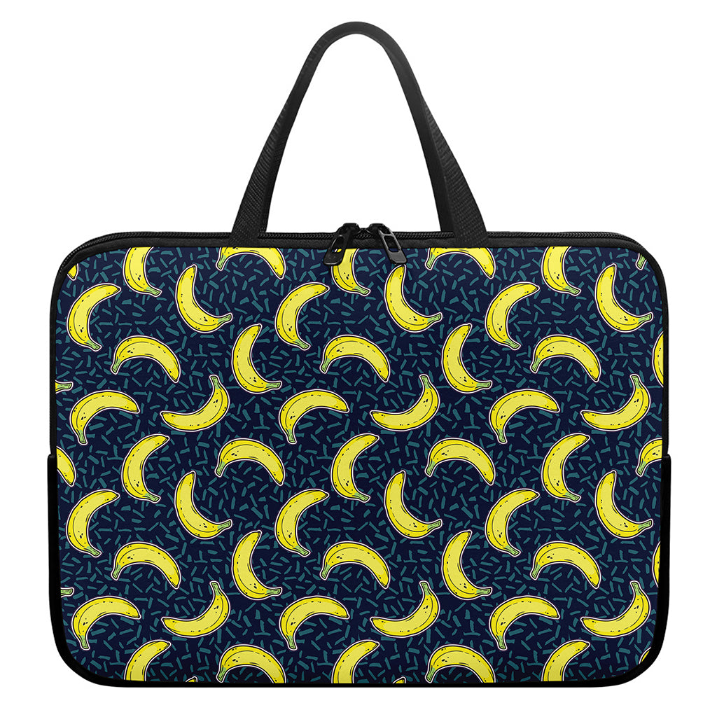 Banana Fruit Pattern Print Laptop Sleeve With Handle