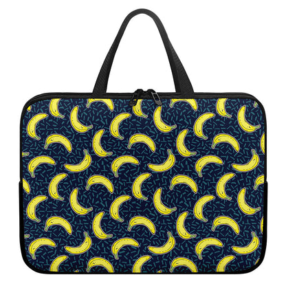 Banana Fruit Pattern Print Laptop Sleeve With Handle