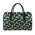 Banana Fruit Pattern Print Leather Duffel Bag