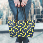 Banana Fruit Pattern Print Leather Tote Bag