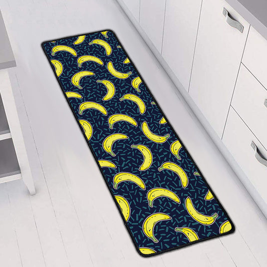 Banana Fruit Pattern Print Long Kitchen Mat