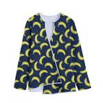 Banana Fruit Pattern Print Long Sleeve Short Coat