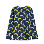 Banana Fruit Pattern Print Long Sleeve Short Coat