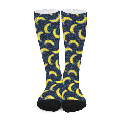 Banana Fruit Pattern Print Long Socks