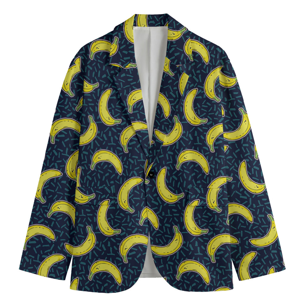 Banana Fruit Pattern Print Men's Blazer