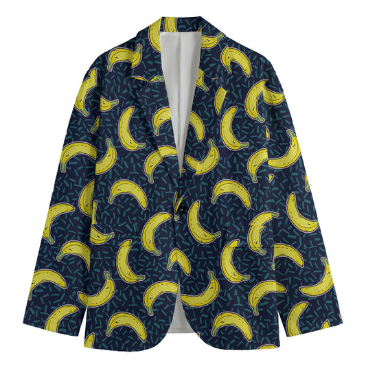 Banana Fruit Pattern Print Men's Blazer