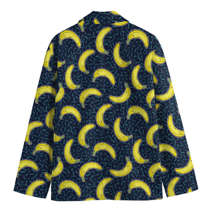 Banana Fruit Pattern Print Men's Blazer
