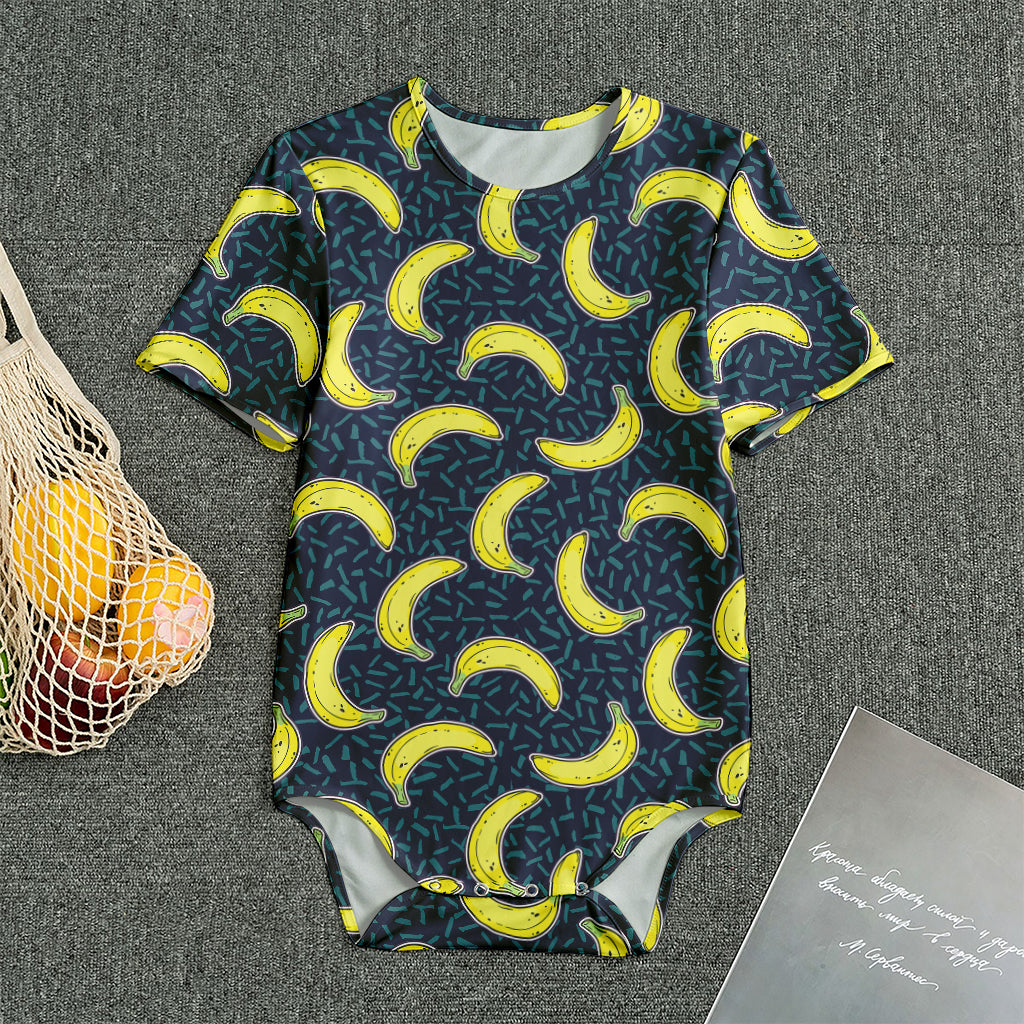Banana Fruit Pattern Print Men's Bodysuit
