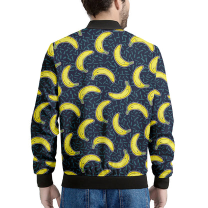Banana Fruit Pattern Print Men's Bomber Jacket