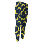 Banana Fruit Pattern Print Men's Compression Pants