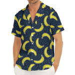 Banana Fruit Pattern Print Men's Deep V-Neck Shirt