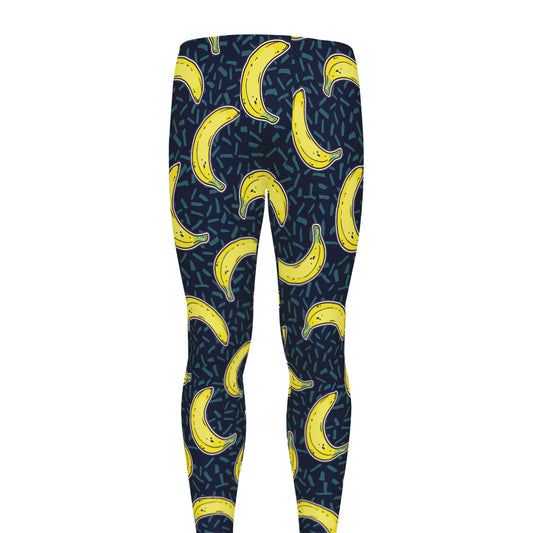 Banana Fruit Pattern Print Men's leggings
