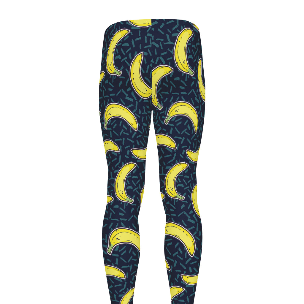 Banana Fruit Pattern Print Men's leggings