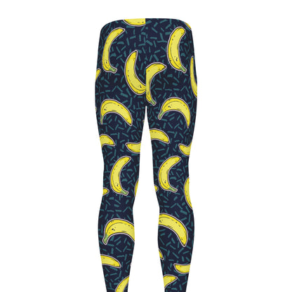 Banana Fruit Pattern Print Men's leggings