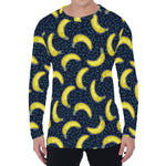Banana Fruit Pattern Print Men's Long Sleeve T-Shirt