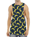 Banana Fruit Pattern Print Men's Muscle Tank Top