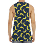 Banana Fruit Pattern Print Men's Muscle Tank Top