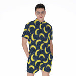 Banana Fruit Pattern Print Men's Rompers