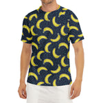 Banana Fruit Pattern Print Men's Short Sleeve Rash Guard