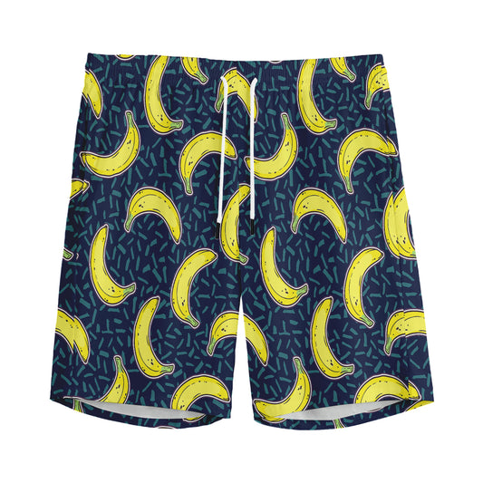 Banana Fruit Pattern Print Men's Sports Shorts