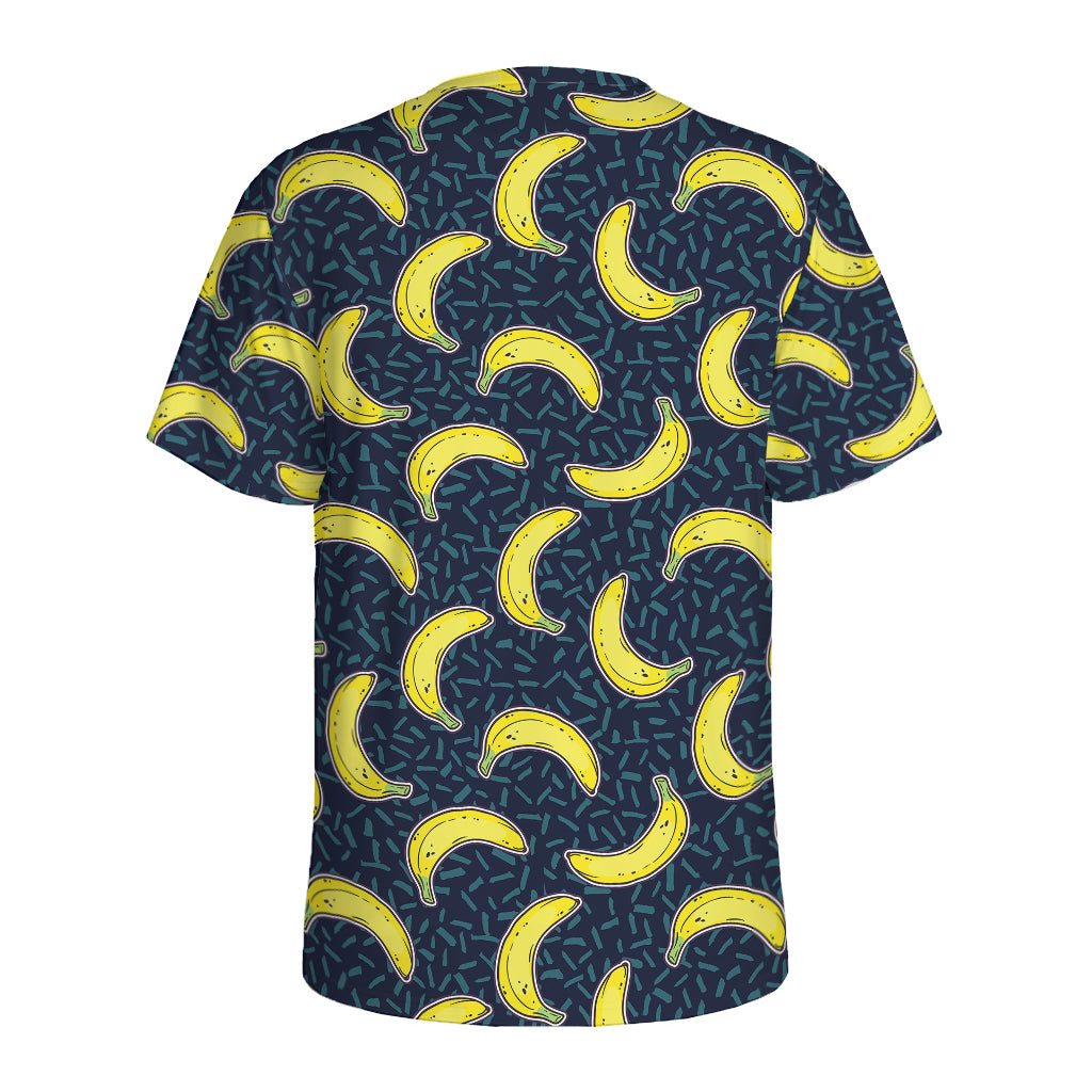 Banana Fruit Pattern Print Men's Sports T-Shirt